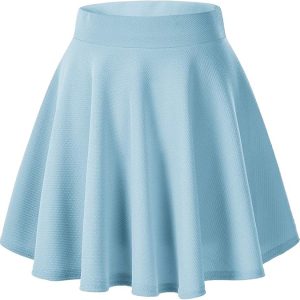 Light Blue A-Line Skater Skirt