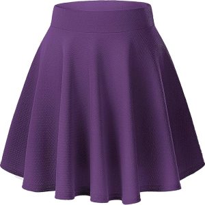 Purple A-Line Skater Skirt