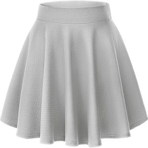 Light Gray A-Line Skater Skirt